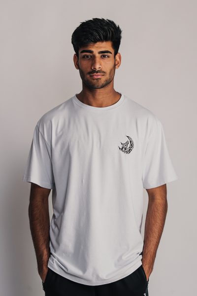 B&W STICHED T-SHIRT - WHITE